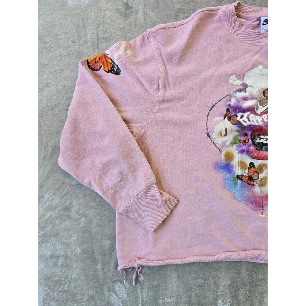 Nike Sportswear Happy Air Crewneck Sweater Womens Size XL Pink